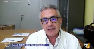 Copertina di Vaccini, Pregliasco a La7: “Dire ‘chissà cosa accadrà tra 10 anni’ non ha validità scientifica, meccanismi Rna conosciuti”