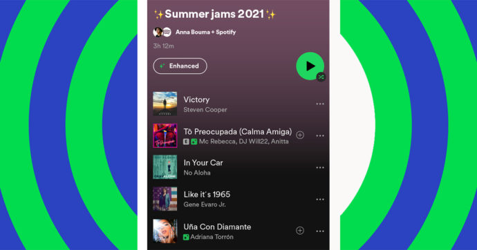 Spotify: arriva per gli utenti premium la funzionalità Ottimizza che offre consigli per ampliare le playlist