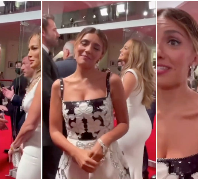 Festival di Venezia, Serena Rossi prova a salutare Jennifer Lopez ma poi arriva Ben Affleck: “Che imbarazzo” – Video
