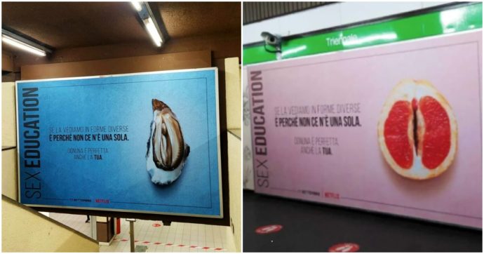 Milano, i cartelloni di Sex Education con forme falliche e vaginali in metropolitana scatenano le polemiche: “Li vedono anche bambini e ragazzi”