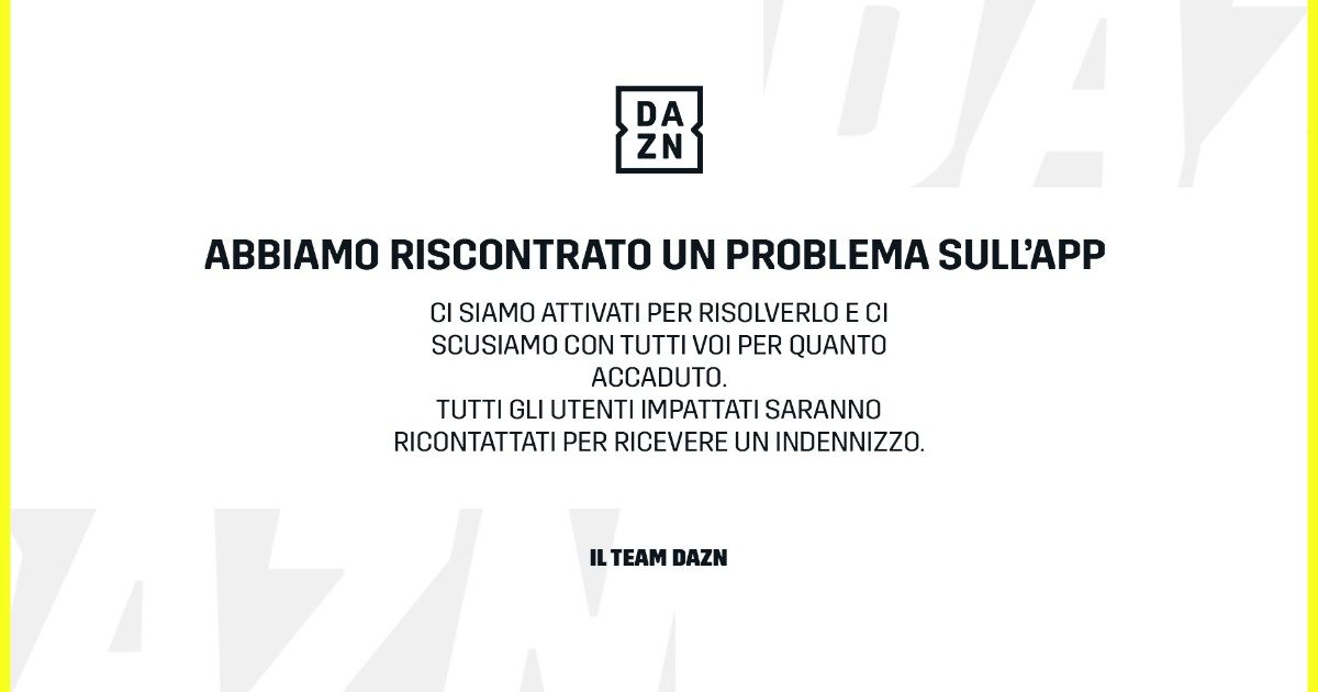 Dazn, ancora problemi durante Sampdoria-Napoli e Torino-Lazio: “Un indennizzo a tutti gli utenti colpiti”