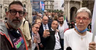 Milano, in piazza Duomo per Giorgia Meloni anche i leghisti delusi: “Più coerente di Salvini, è la vera leader del centrodestra”
