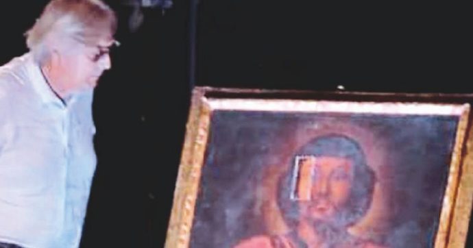 Il quadro patacca da 4mila euro cash Sgarbi: “Crosta”