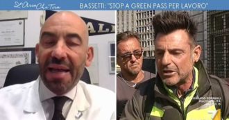 Copertina di Green pass, Bassetti a La7: “Lo si mantenga solo per attività ludiche e si metta obbligo vaccinale per molti lavori”. Scontro con portuale di Genova
