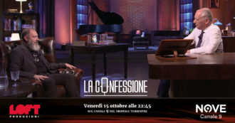Copertina di Carlo Lucarelli ospite de La Confessione di Peter Gomez venerdì 15 ottobre alle 22.45 su Nove