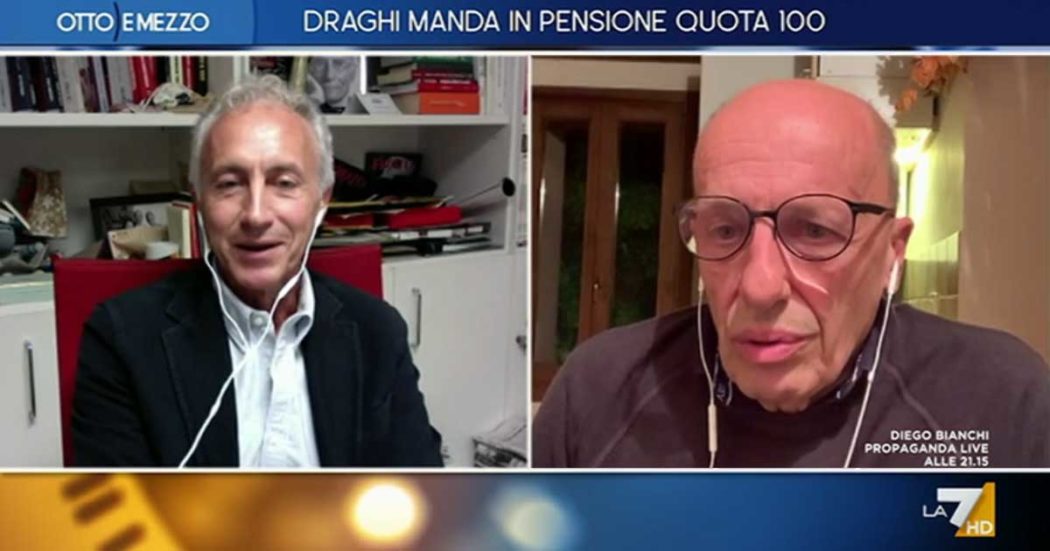 La7, botta e risposta tra Sallusti e Travaglio. “Conte, come Draghi, si è dato i pieni poteri”. “Non è mai esistito un decreto del genere”