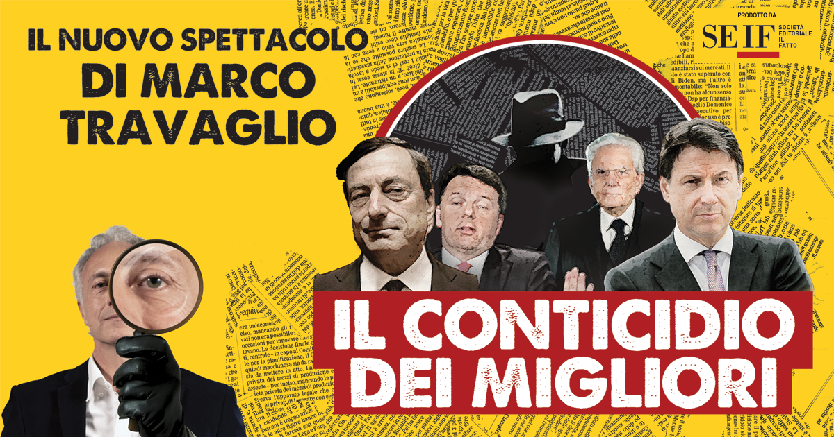Il Conticidio dei Migliori, le date del nuovo spettacolo di Marco Travaglio
