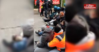 Copertina di Protesta alla Unes di Trucazzano: lavoratori bloccano i cancelli contro i licenziamenti della coop Lgd. Sgomberati all’alba dalla Polizia