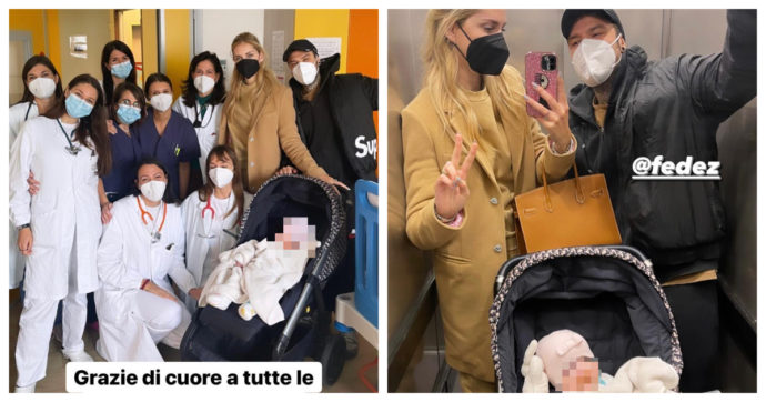 Vittoria Lucia Ferragni torna a casa dopo il ricovero in ospedale. La gioia di Chiara Ferragni e Fedez: “Grazie di cuore a medici e infermieri”