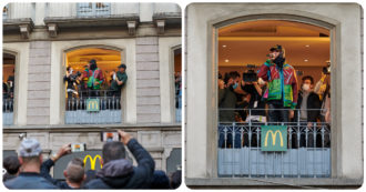 Copertina di Ghali, concerto a sorpresa dalla finestra di McDonald’s in Piazza Duomo a Milano (FOTO)