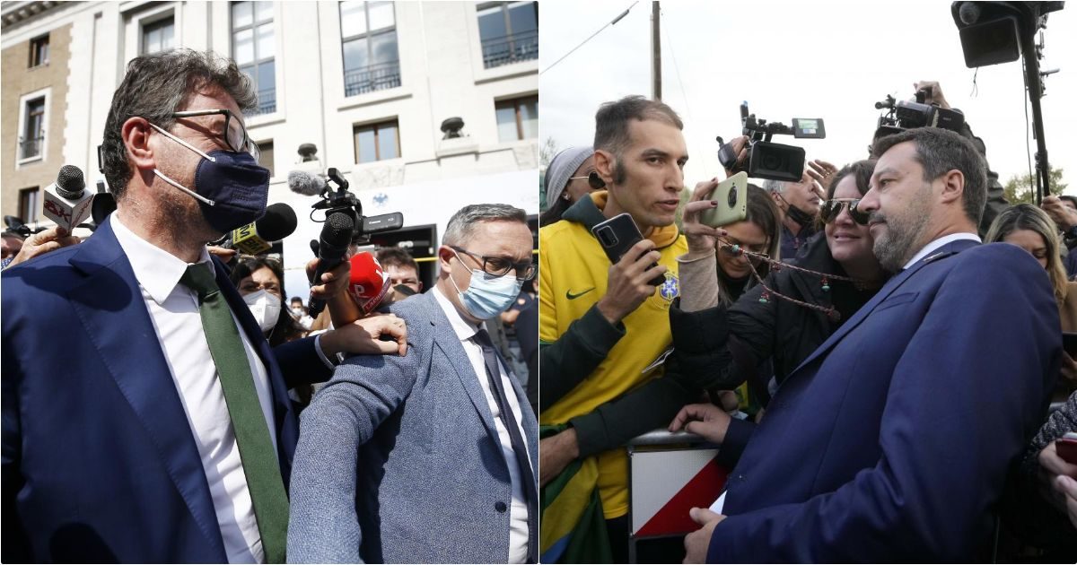Salvini incontra Bolsonaro e lo difende dalle contestazioni. Giorgetti strappa: “La svolta europeista di Matteo incompiuta, decida da che parte stare”