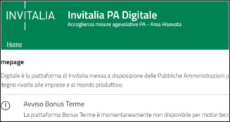 Copertina di Bonus terme, in tilt la piattaforma di Invitalia. Rinvio delle prenotazioni al 9 novembre