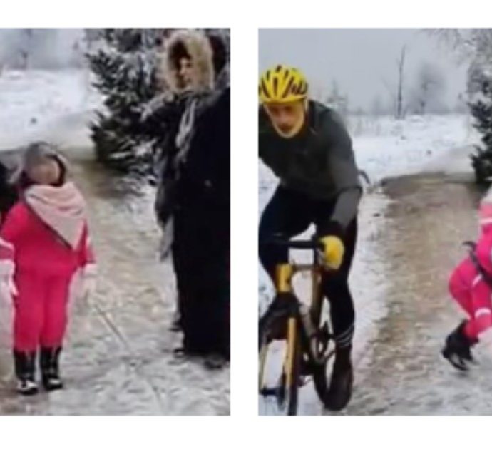 Il ciclista che fece cadere una bambina con una ginocchiata chiede 4500 euro al papà di lei per aver diffuso il video