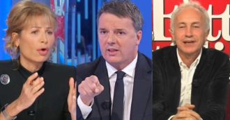 Matteo Renzi rimprovera Gruber: “Lei stipendia Travaglio”. Il direttore del Fatto: “Lei prende soldi da un tagliagole e parla del mio lavoro?”