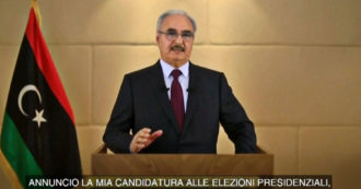 Copertina di Libia, l’annuncio di Haftar: “Mi candido alla presidenza del Paese” – Video