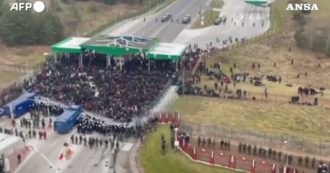 Bielorrusia, miles de migrantes se agolpan en la frontera con Polonia: fotos desde arriba publicadas por las autoridades - video