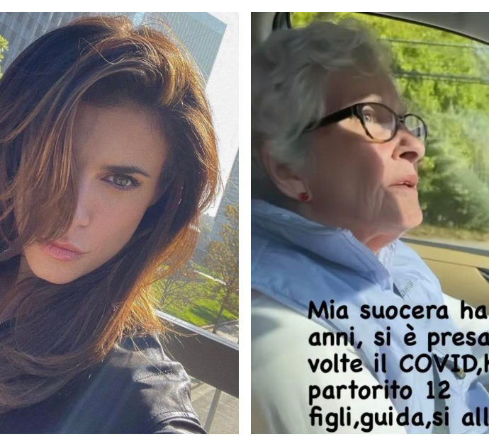 Elisabetta Canalis presenta la suocera su Instagram: “93 anni, 2 volte il Covid, 12 figli e si allena con il personal trainer”
