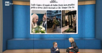 Copertina di Che Tempo che Fa, Fabio Fazio e i suoi fiori gettati a terra da Lady Gaga: “Ecco perché lo ha fatto”
