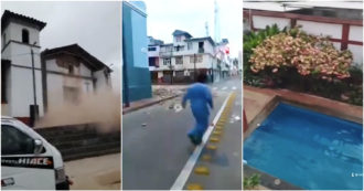 Copertina di Terremoto in Perù, scossa di magnitudo 7.5: la fuga delle persone in strada – Video