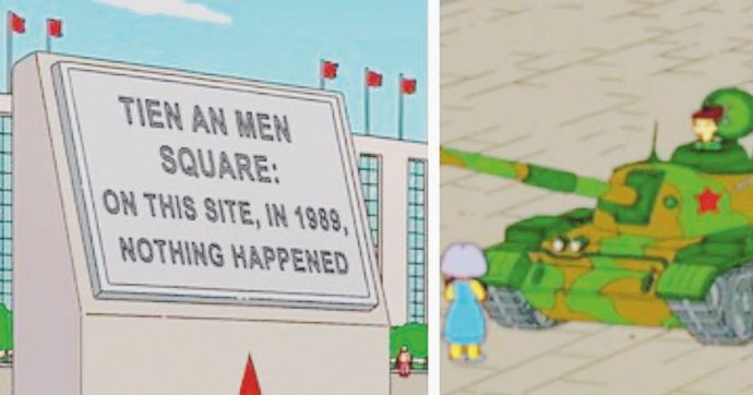 Disney+ censura i Simpson: vietato nominare Tienanmen