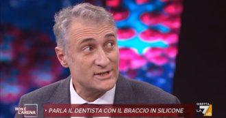 Copertina di La7, parla il dentista con il finto braccio in silicone: “Mi sono vaccinato il giorno dopo, ho dovuto piegarmi al sistema”