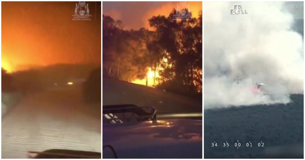 Vasti incendi in Australia, i vigili del fuoco combattono le fiamme nell’Ovest del Paese: le impressionanti immagini – Video