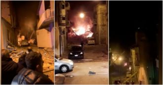 Copertina di Agrigento, fiamme e macerie nel centro di Ravanusa: le prime immagini girate sul luogo dell’esplosione (video)