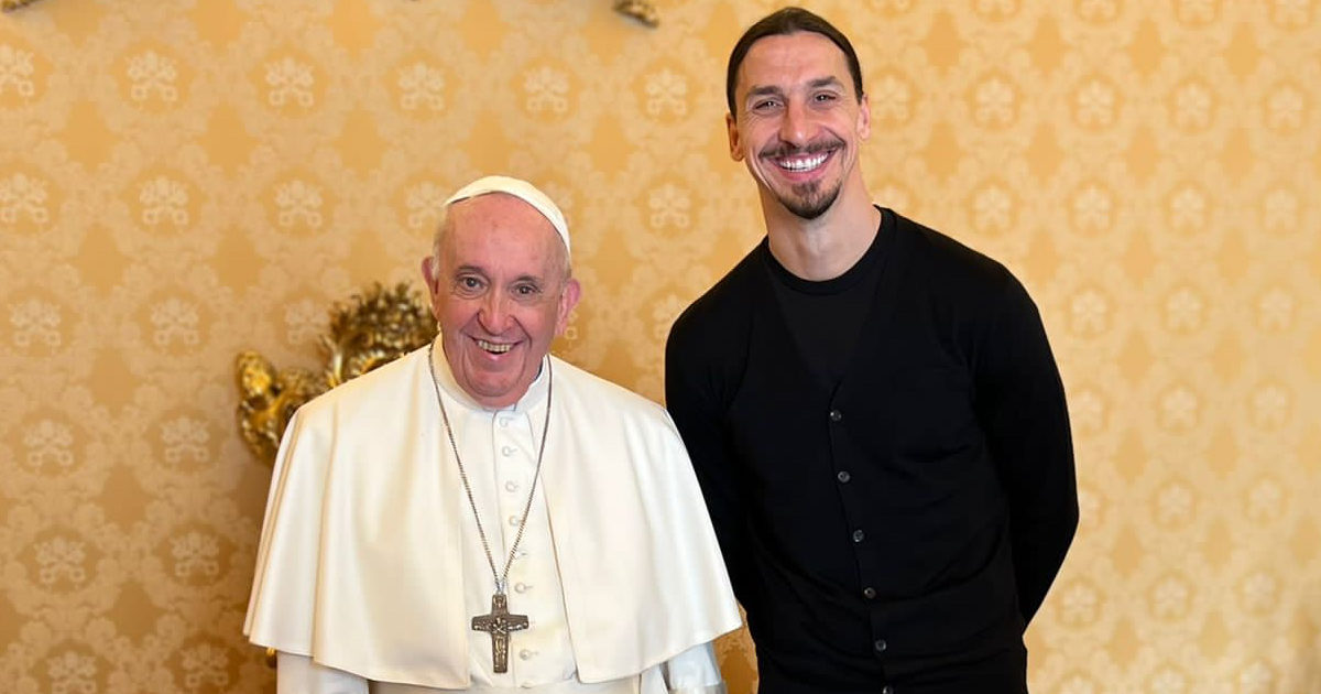 Zlatan Ibrahimovic incontra Papa Francesco: “Le piace il Milan?”. Il Pontefice replica così