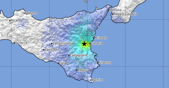 Terremoto a Catania, scossa di magnitudo 4.3 e sciame sismico durante tutta la notte