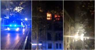 Milano, in fiamme un appartamento nella notte: ferita una donna. Le immagini del rogo trasmesse in diretta sulla pagina della consigliera
