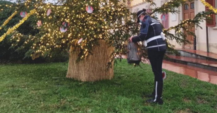 Copertina di Prato, palline con faccia di Hitler sull’albero di Natale del Comune