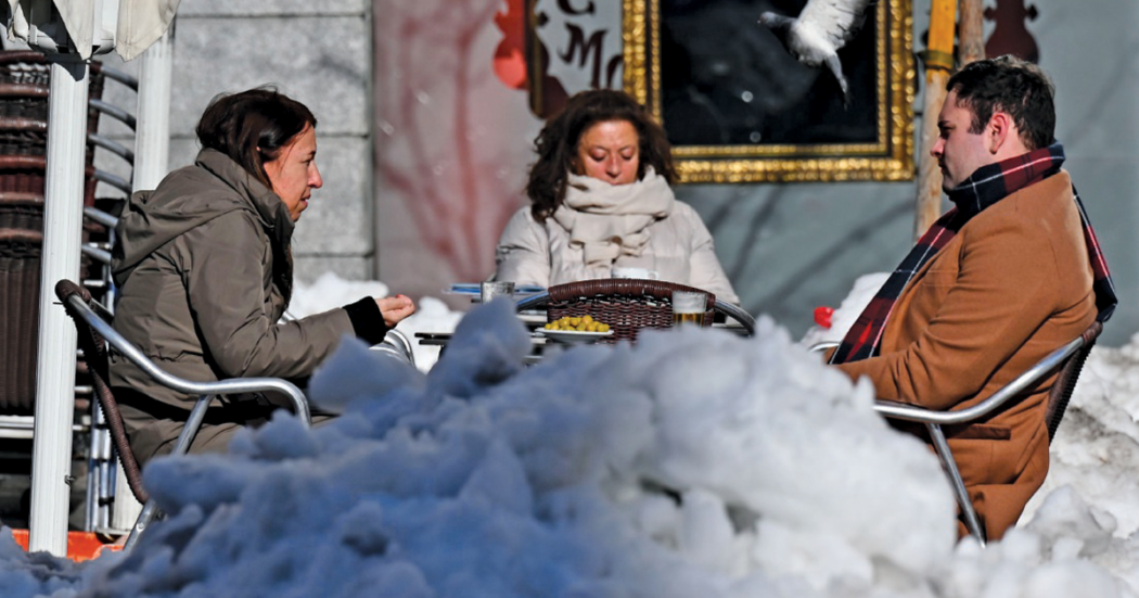 Madrid, 14 gennaio. La Tempesta Filomena investe la penisola iberica con la nevicata più abbondante degli ultimi 50 anni
foto: GABRIEL BOUYS / getty images