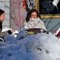 Madrid, 14 gennaio. La Tempesta Filomena investe la penisola iberica con la nevicata più abbondante degli ultimi 50 anni
foto: GABRIEL BOUYS / getty images