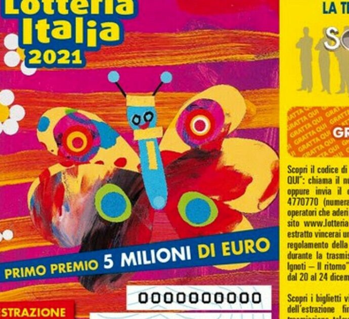 Lotteria Italia 2022, su Rai 1 l’estrazione del 6 gennaio a “I Soliti Ignoti”: in gioco 5 milioni di euro. Tutti i premi in palio e i biglietti vincenti