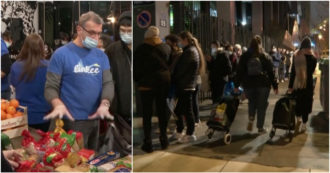 Paris, hundreds of students queuing for food and basic necessities: the queue of young people in difficulty due to the pandemic - Video