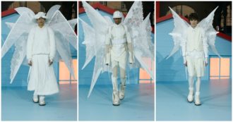 Copertina di L’ultima sfilata di Virgil Abloh per Louis Vuitton: gli uomini-angelo commuovono Le Carreau du Temple. Foto, dettagli, backstage e celebrities