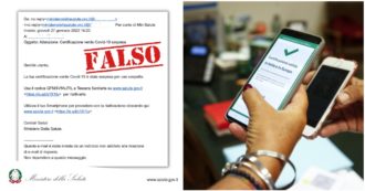 Copertina di Green pass, false mail con avvisi di sospensione delle certificazioni. Il ministero della Salute avverte: “È una truffa”