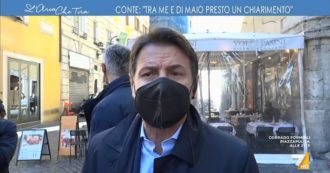 Copertina di Conte a La7: “Il chiarimento con Di Maio va fatto nelle sedi opportune e gli iscritti saranno coinvolti. Ci sarà voto online? Non anticipo nulla”