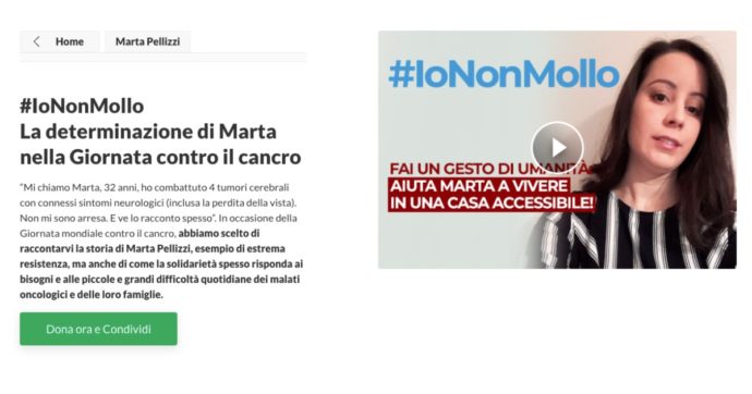Giornata Mondiale contro il Cancro: #IoNonMollo, la battaglia di Marta per il diritto a stare meglio