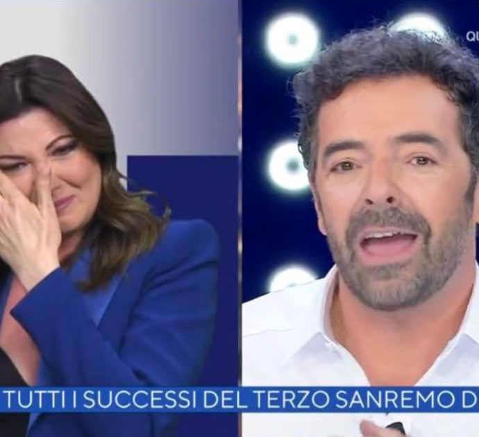 La vita in diretta, Giovanna Civitillo scoppia a piangere per Amadeus: Alberto Matano reagisce così