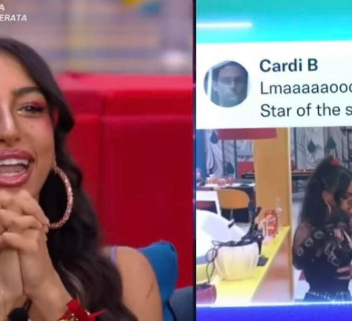 Grande Fratello Vip, Lulù Selassiè imita la rapper Cardi B e lei commenta: “È la star dello show”