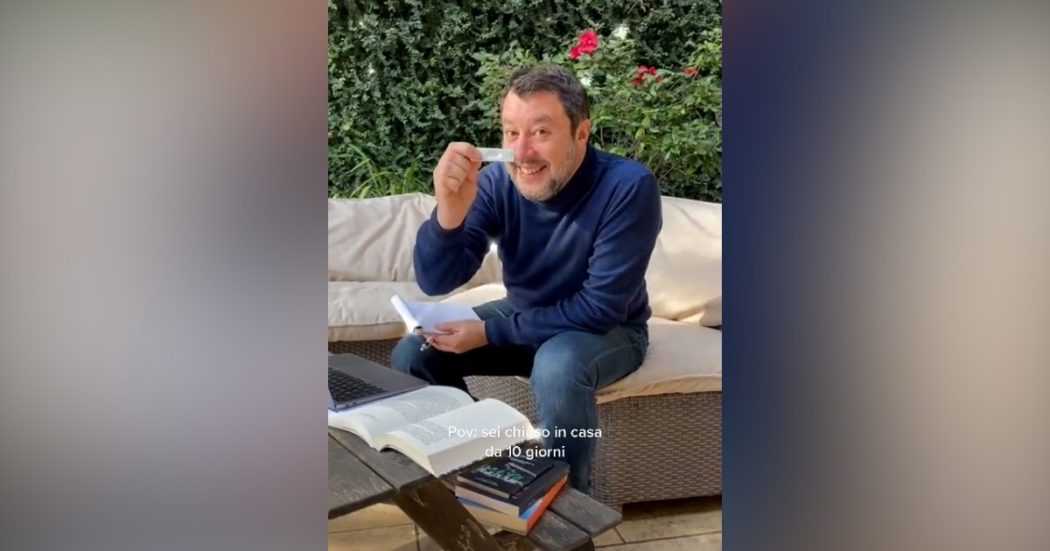 Salvini posta su TikTok l’esito del tampone: “Buona domenica, finalmente dopo 10 giorni sono negativo”