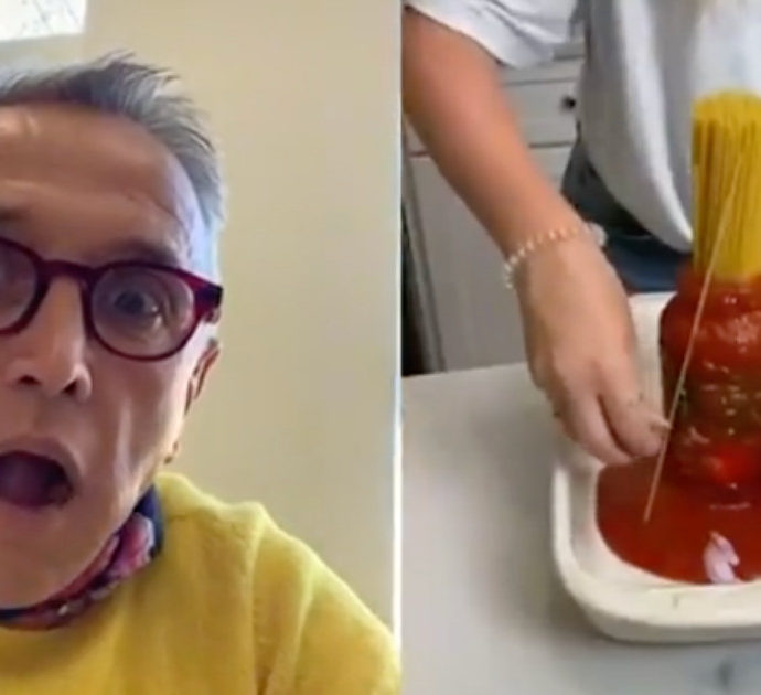 La reazione choc di Bruno Barbieri mentre guarda la preparazione raccapricciante di presunti spaghetti al pomodoro – VIDEO