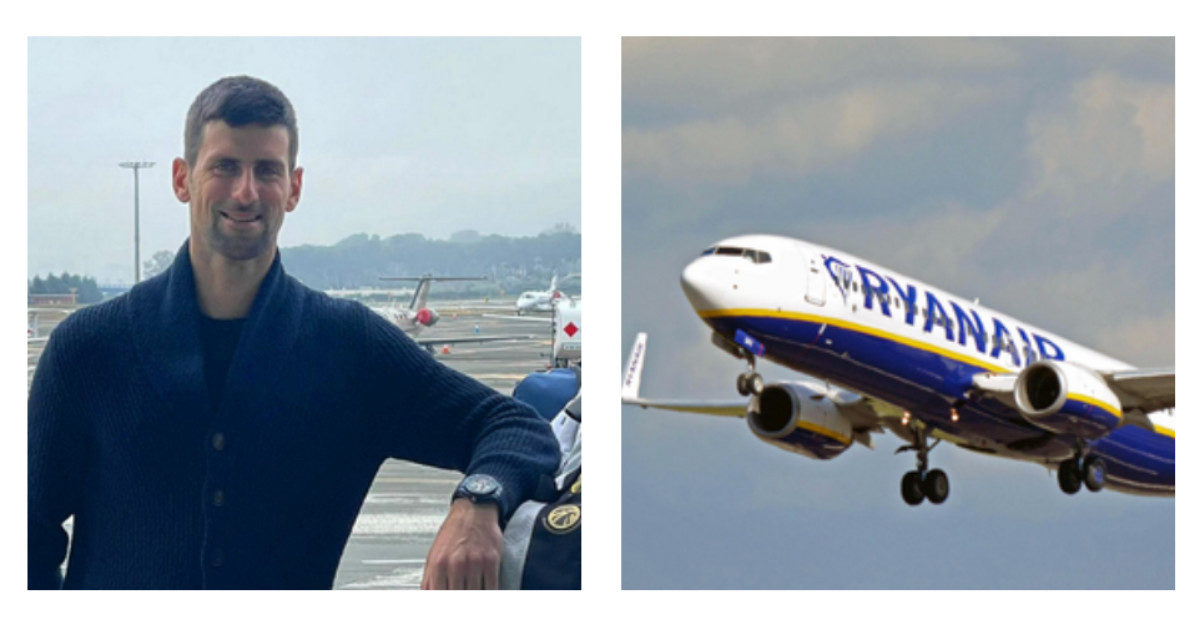 Ryanair prende in giro Djokovic sul vaccino: “Non siamo una compagnia aerea ma facciamo volare gli aerei”