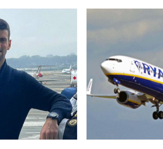 Ryanair prende in giro Djokovic sul vaccino: “Non siamo una compagnia aerea ma facciamo volare gli aerei”