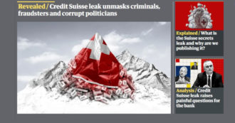 Copertina di “Tra i clienti di Credit Suisse trafficanti di esseri umani, omicidi, corrotti e torturatori. Nascosti ottanta miliardi di dollari”