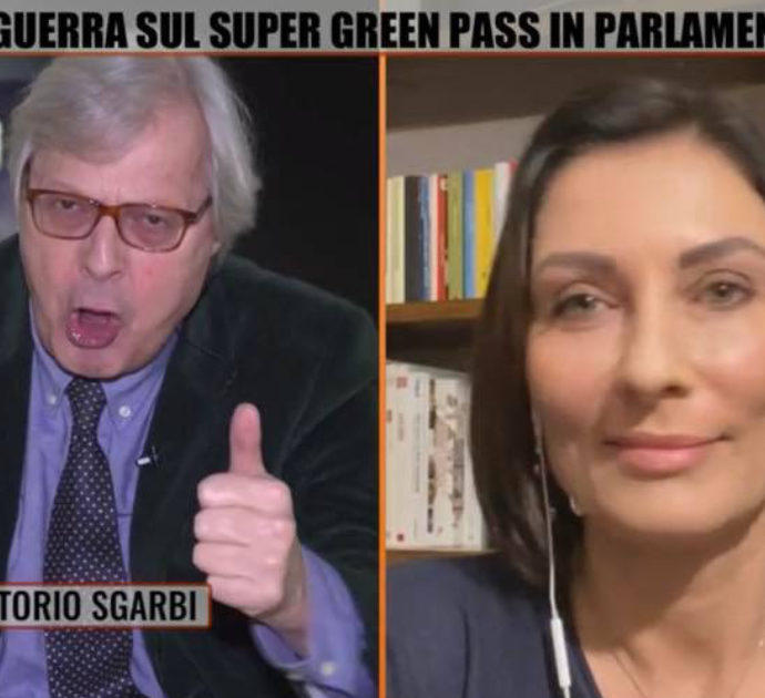 Zona Bianca, Vittorio Sgarbi si scaglia contro Alessia Morani: “Fascistella, vai a ca*are”. Lei replica: “Non meriti risposta”
