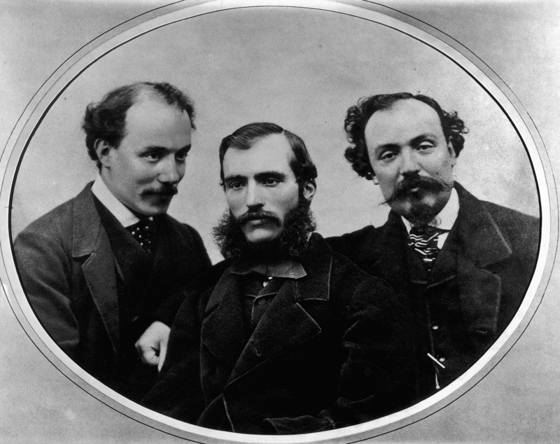 <caption>I tre fratelli Alinari: Giuseppe, Leopoldo e Romualdo</caption>1860
