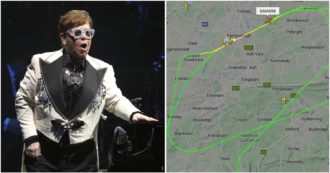 Copertina di Elton John, panico ad alta quota: il suo jet privato ha un guasto durante il volo e non riesce ad atterrare, colpito dai venti a oltre 100 km/h