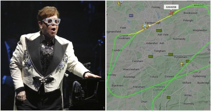 Elton John, panico ad alta quota: il suo jet privato ha un guasto durante il volo e non riesce ad atterrare, colpito dai venti a oltre 100 km/h